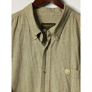 Timberland Men’s Short Sleeve 100% Cotton Button‎ Down Shirt Plaid Size XXL
